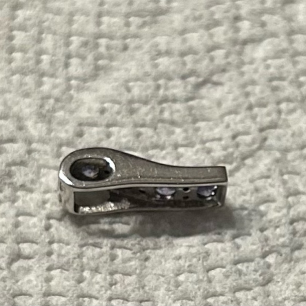 White gold and tanzanite pendant - Picture 3 of 5